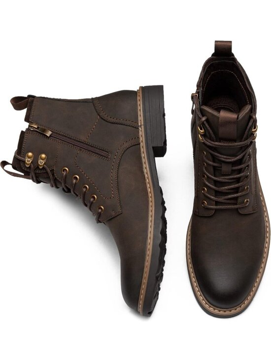 Men\'s Brown Casual Chukka Boots Motorcycle Wear hiking